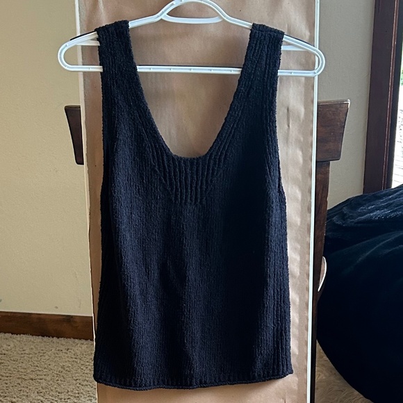 Madewell Black Springdale V Neck Sweater Tank Size XXS - Picture 3 of 4